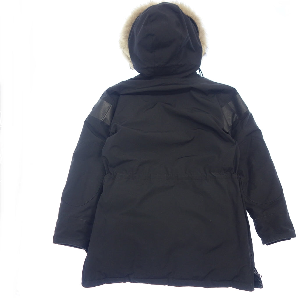 中古◆モンクレール ダウンコート VOUS PRESENTE ブラック メンズ サイズ3 ファー付き MONCLER【AFA1】