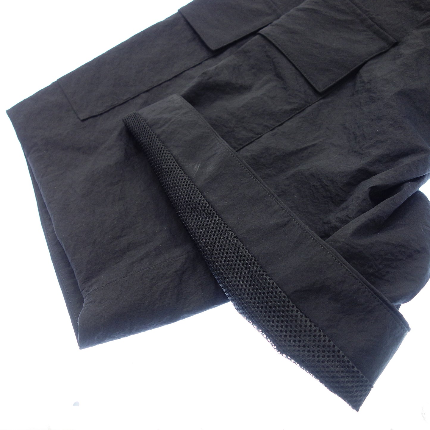 Like new ◆ ATON Half Pants High Stretch Nylon Easy Cargo Shorts 7055535 Men's Black Size 4 ATON [AFB46] 