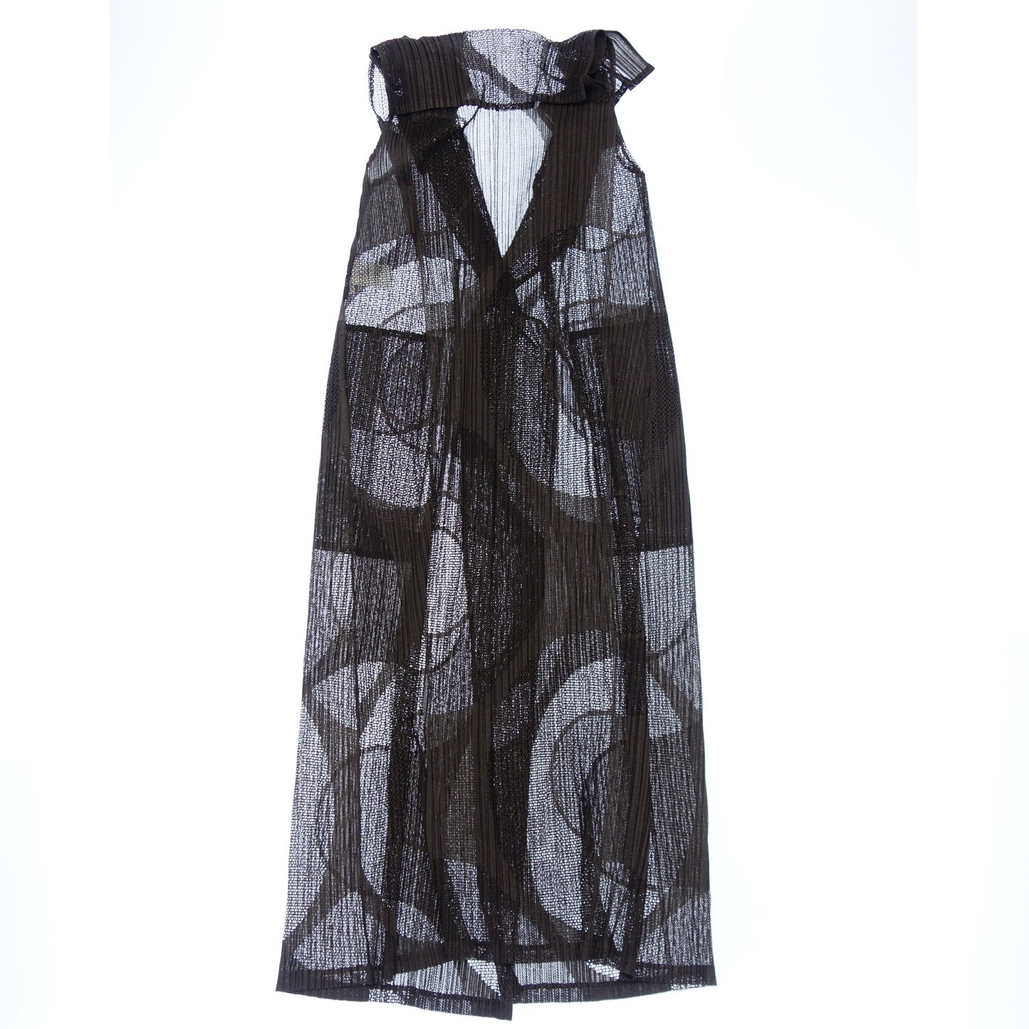 状况良好 ◆ Pleats Please Issey Miyake 长背心 PP11-JE251 女士 3 棕色 PLEATS PLEASE ISSEY MIYAKE [AFB34] 