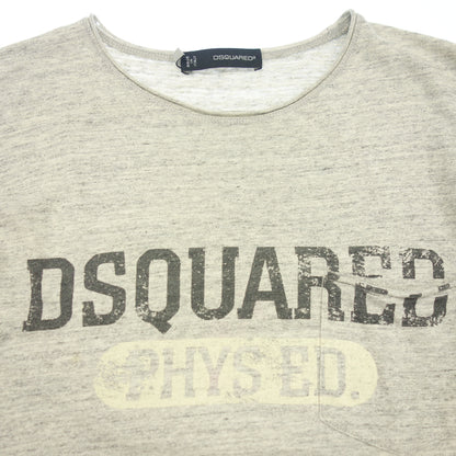 二手 ◆D Squared 短袖 T 恤裁剪和缝制印花圆领男士灰色尺寸 S DSQUARED2 [AFB5] 