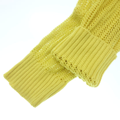 Hermes Knit Cardigan Cable Knit Ladies 40 Yellow HERMES [AFB43] [Used] 