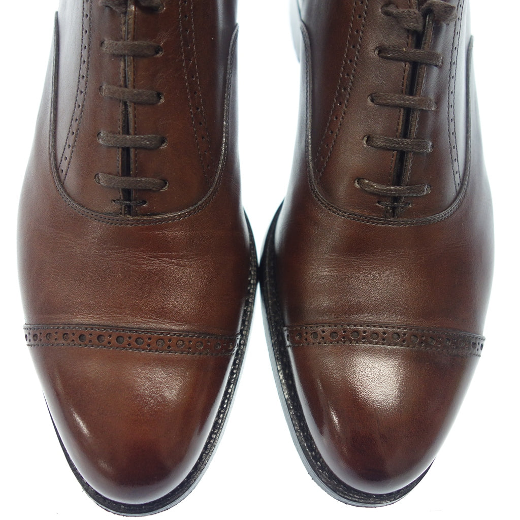 Good condition ◆ Sanyo Yamacho Leather Shoes Punched Cap Toe Yuya Men's 6.5 Brown [LA] 