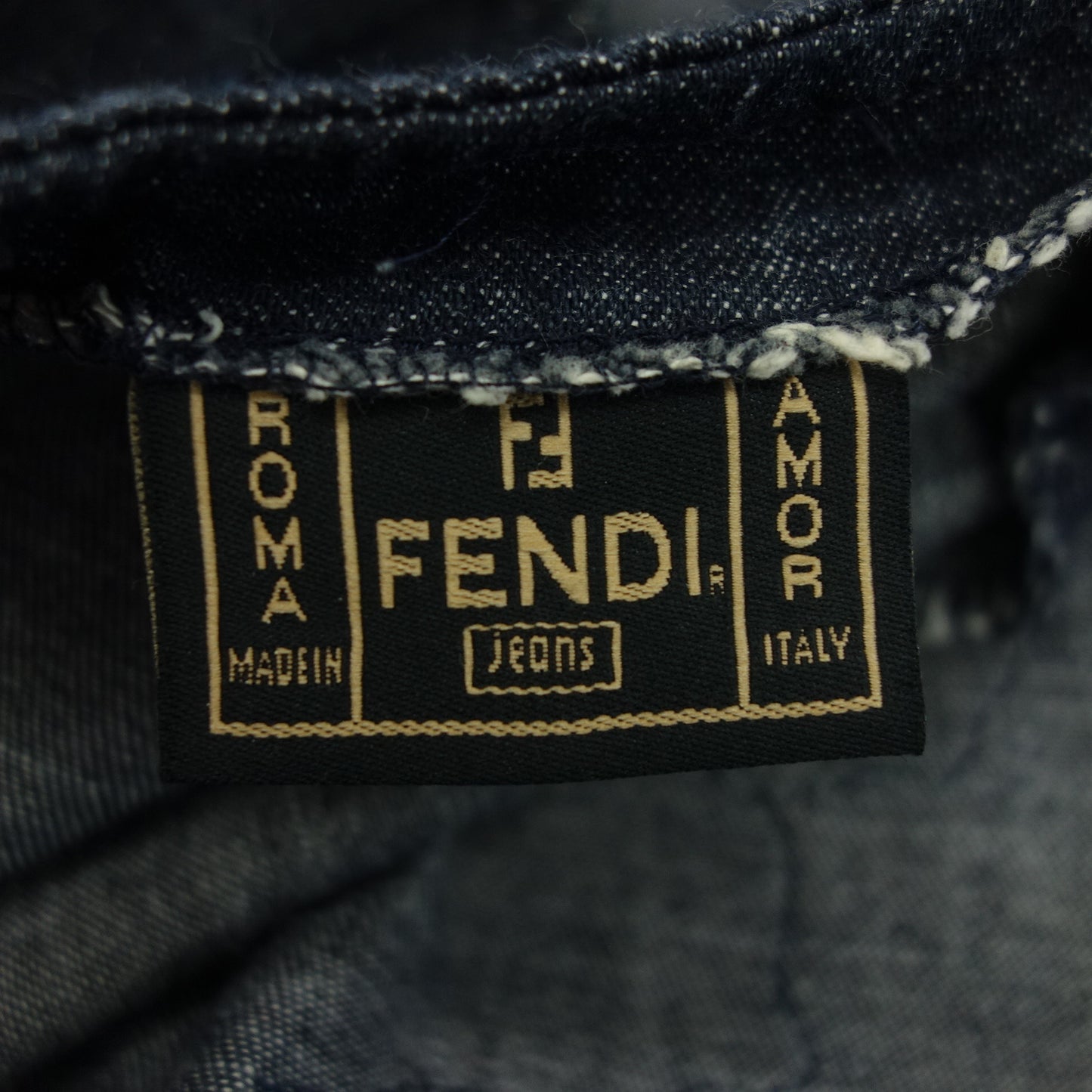 美品◆フェンディ ワンピース デニム マキシ丈 レディース ネイビー 24 FENDI【AFB46】