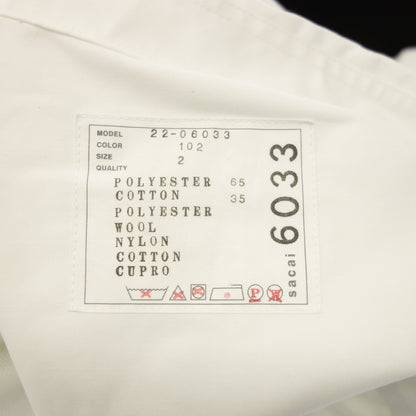 Good Condition◆Sacai Shirt Dress Bicolor 22-06033 Women's Black White 2 Sacai [AFA1] 