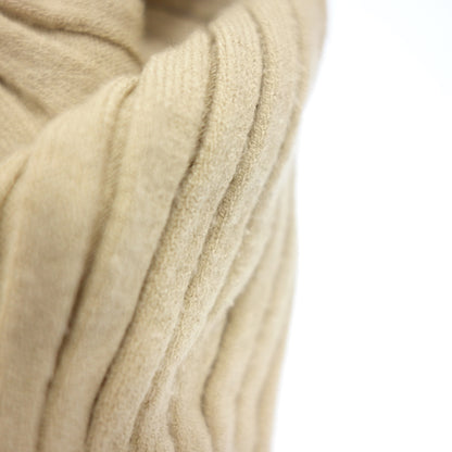 Good condition ◆ MM Six Maison Martin Margiela Turtleneck Knit Long Sleeve Rib Rayon Ladies Beige Size M MM6 Maison Martin Margiela [AFB32] 