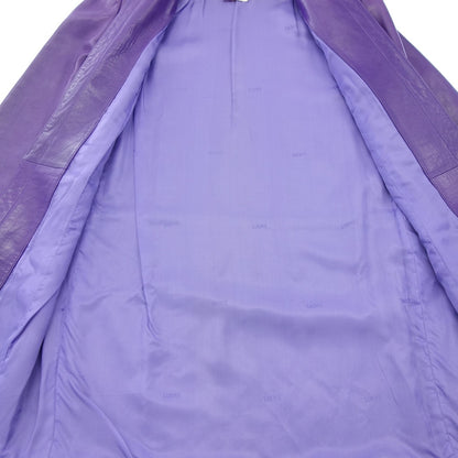 二手 ◆LOEWE 外套无色皮革复古女士尺码 38 紫色 LOEWE [AFG1] 