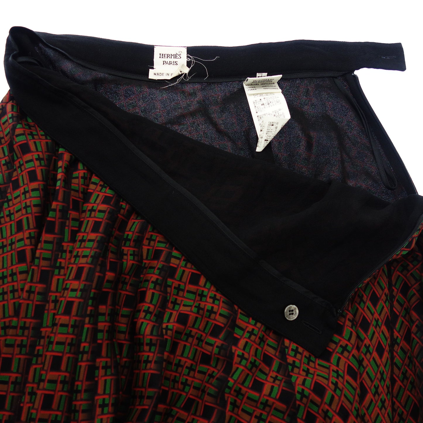 Hermes Silk Skirt All Over Pattern Women's Multicolor 38 HERMES [AFB14] [Used] 