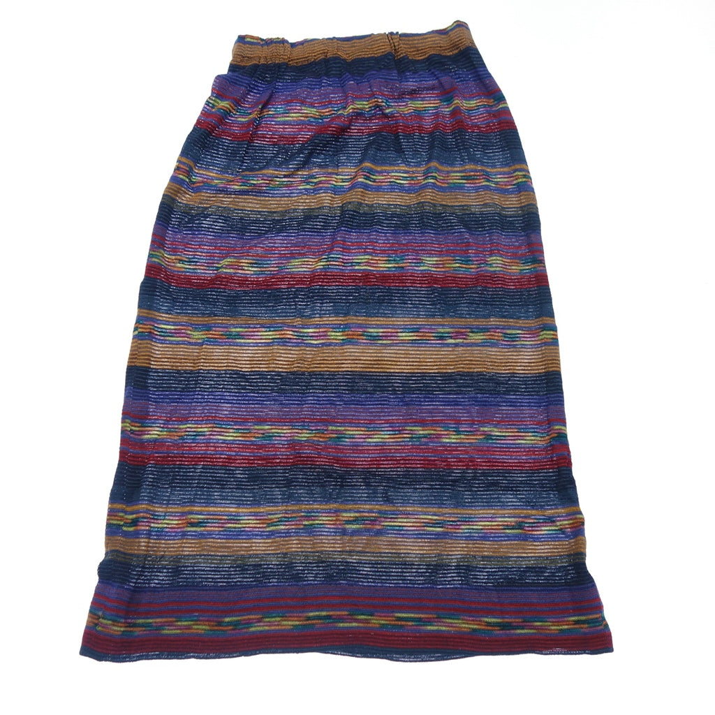 Good condition ◆ Missoni knit skirt ladies blue MISSONI [AFB2] 