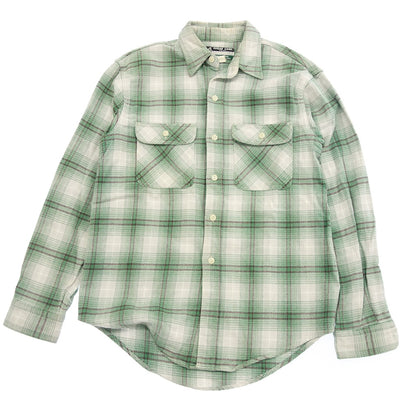 Used ◆Sugar Cane flannel shirt men's green SUGAR CANE [AFB11] 