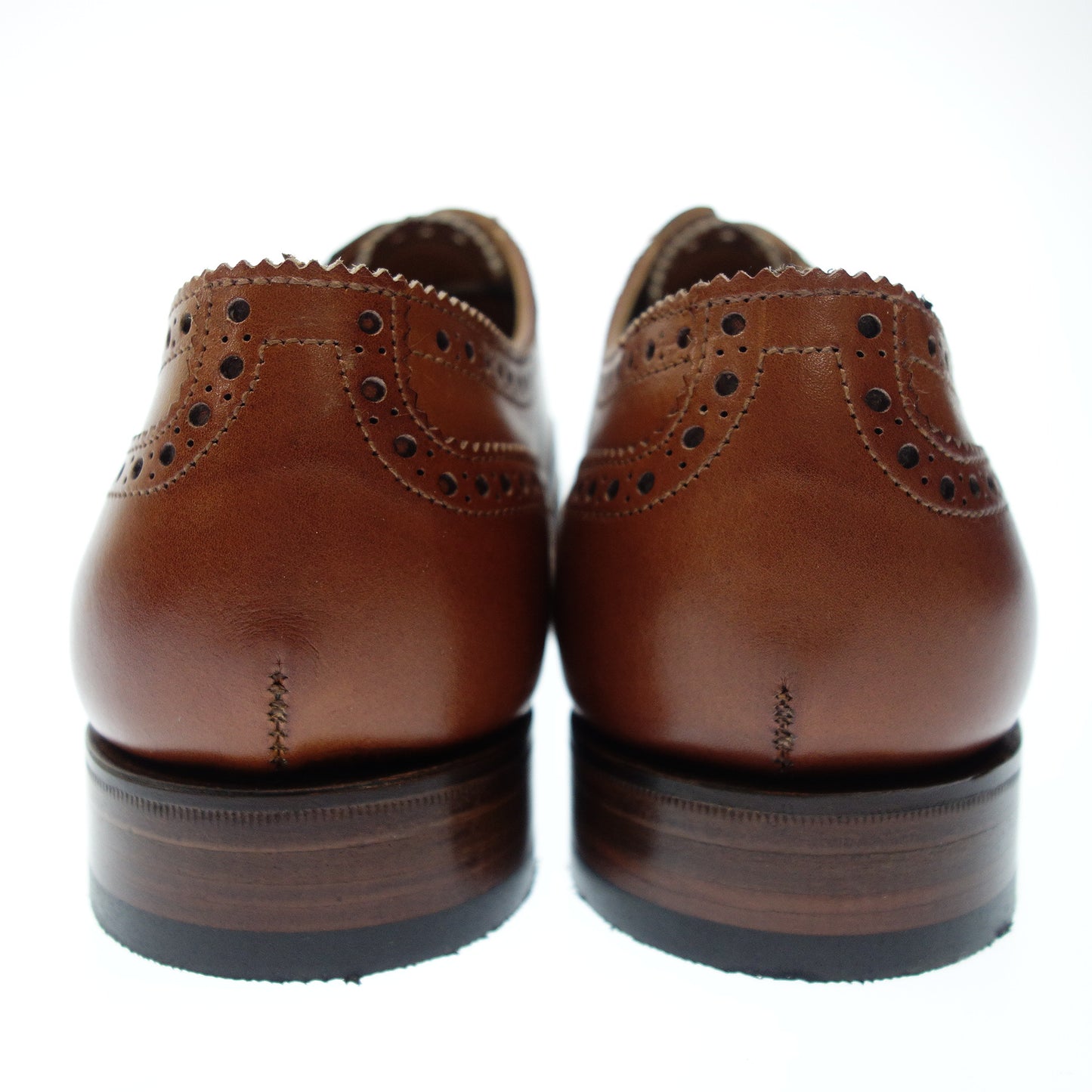 未使用◆グレンソン レザーシューズ フルブローグ 22356 BATH メンズ 8.5 茶系 GRENSON【AFD1】