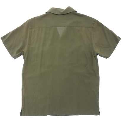 Used ◆Climie open collar shirt short sleeve rose embroidery men's XS khaki THE CRIMIE [AFB11] 