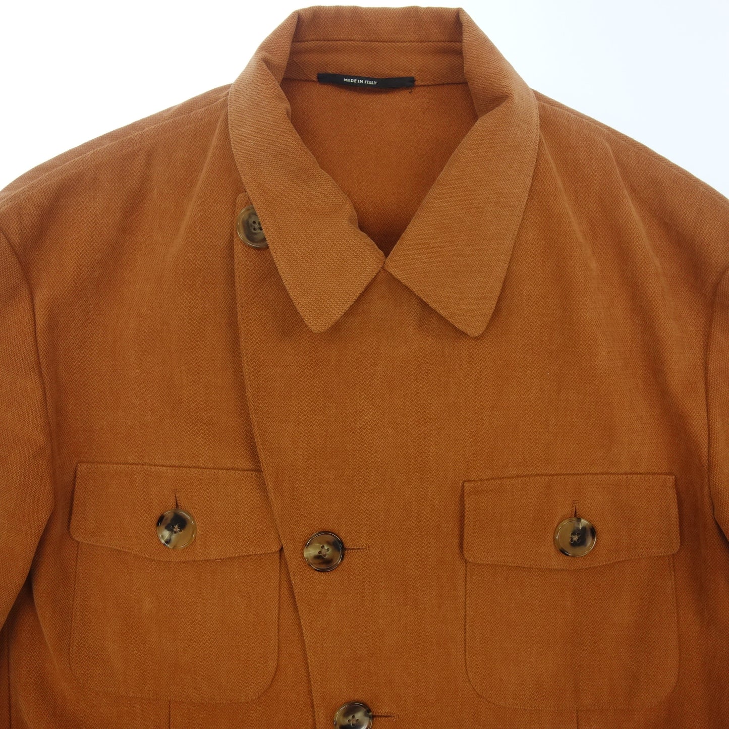 Hermes Jacket Cotton x Leather Men's 48 Camel HERMES [AFB23] [Used] 