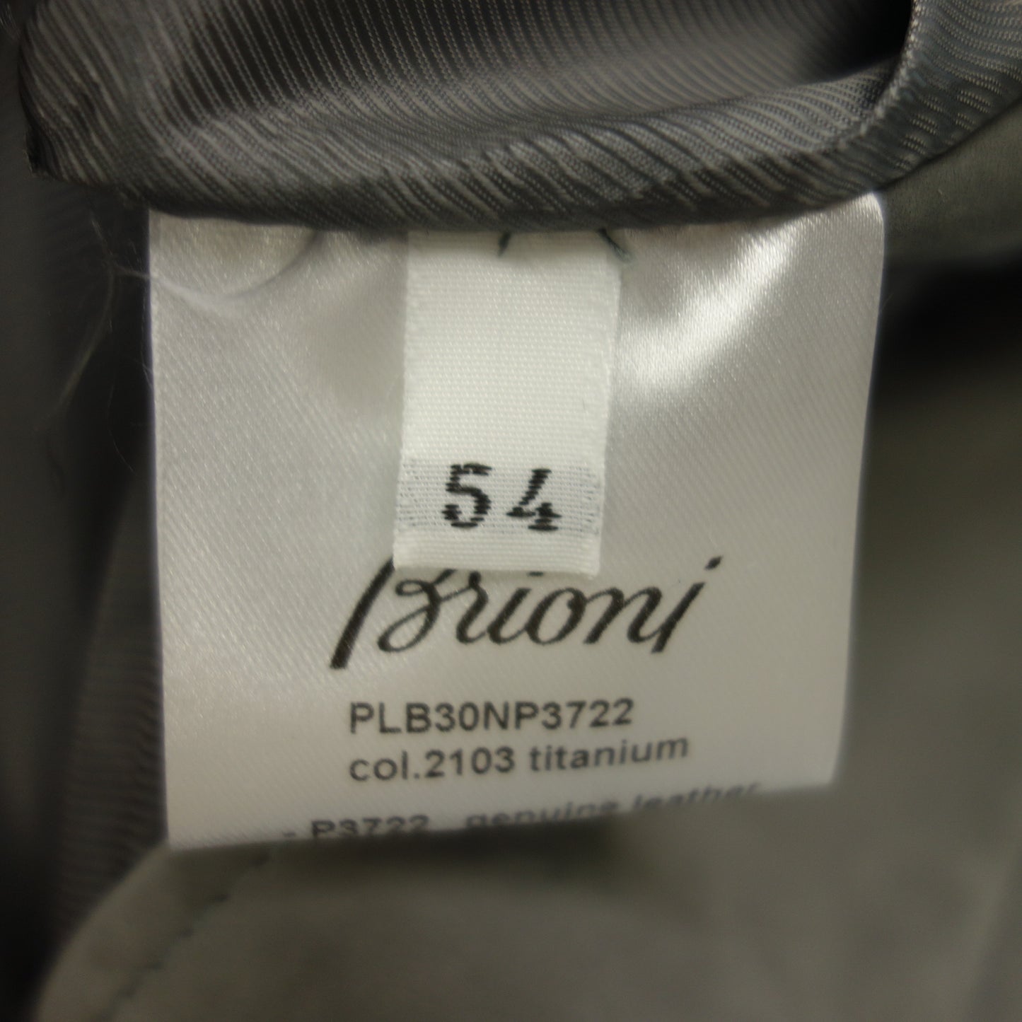 Good Condition ◆ Brioni Leather Blouson Zip Up Check Suede Size 54 Men's Gray Brioni [AFB43] 