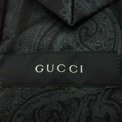 品相良好 ◆ Gucci 2B 夹克衬里佩斯利羊毛 x 马海毛 398949 海军蓝尺码 44 男士 GUCCI [AFA8] 