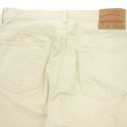 Warehouse Denim Pants Lot 800 Men's Cream W33L32 WAREHOUSE [AFB8] [Used] 