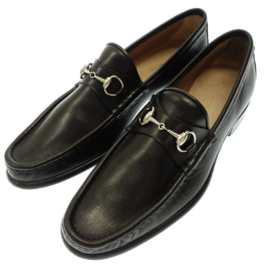 Very good condition ◆ Gucci leather shoes bit loafers ladies black 37.5C ​​115763 Gucci [AFC30] 