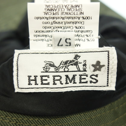 Very good condition◆Hermes hat bucket hat green size 57 HERMES [AFI21] 