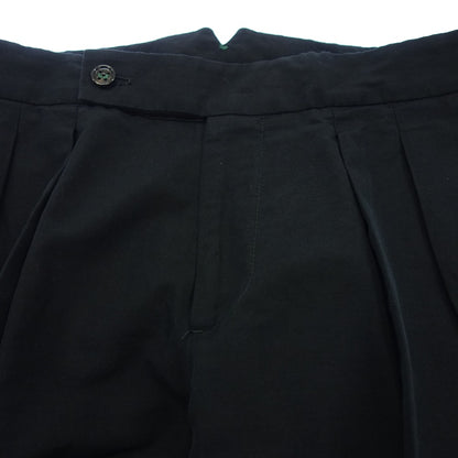 Good Condition◆Berwich Side Adjuster Pants Cotton &amp; Linen Men's Black Size 48 BERWICH [AFB33] 