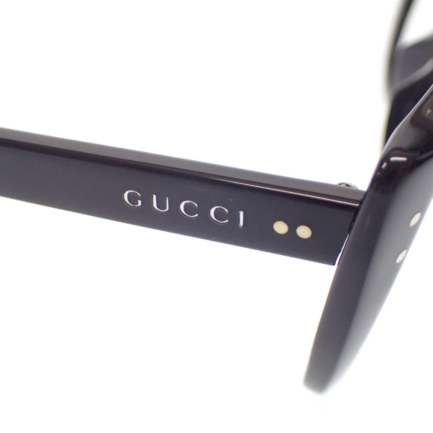 未使用 ◆ Gucci 日期眼镜 透明镜片 54□18-145 GG0474O 黑色 带镜盒 女士 GUCCI [AFI14] 