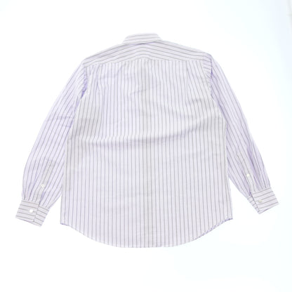 Hermes long sleeve shirt striped serie button men's purple 41 HERMES [AFB17] [Used] 