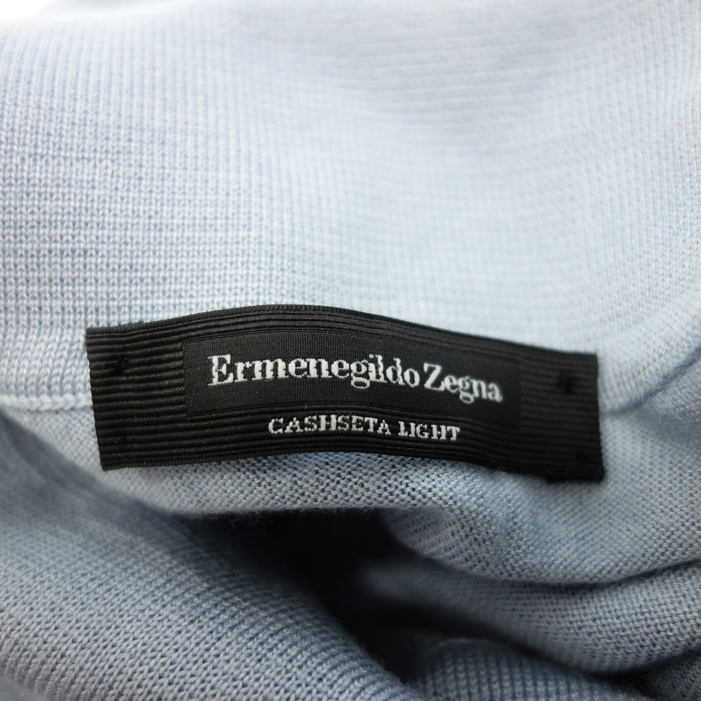 極美品◆エルメネジルド ゼニア 長袖トップス カシミア＆シルク XS メンズ ブルーグレー Ermenegildo Zegna【AFB12】