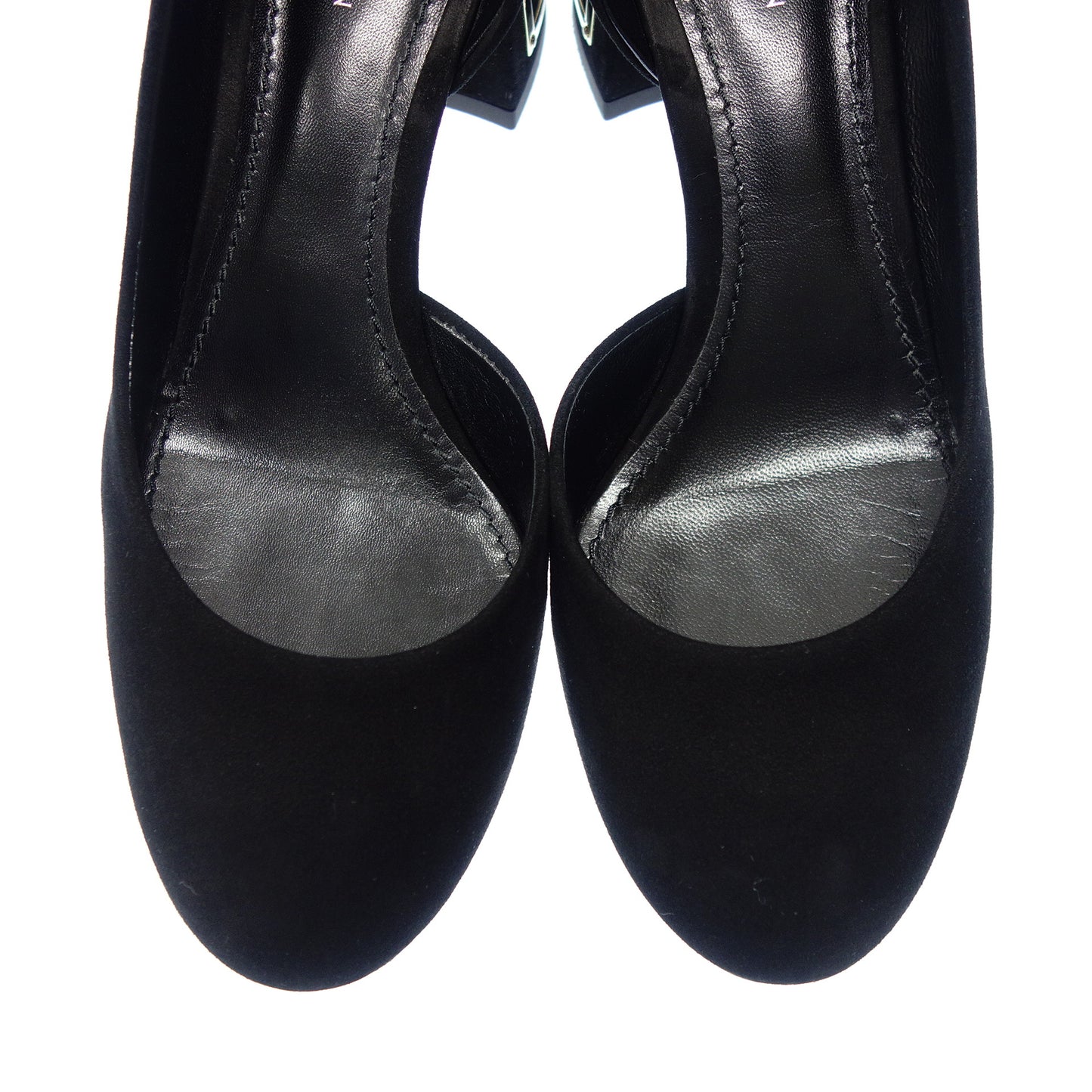 Good Condition◆Louis Vuitton Pumps LV Suede Women's Black Size 37 Louis Vuitton [AFD1] 