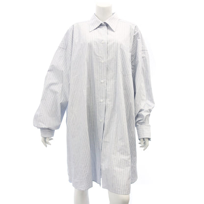 Very good condition ◆ Maison Margiela 22SS Shirt Dress Striped Blue Ladies Size M S51DL0253 Maison Margiela [AFB38] 