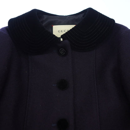 Used ◆ Gucci wool coat velor collar &amp; cuffs A-line ladies purple size 36 GUCCI [AFA19] 