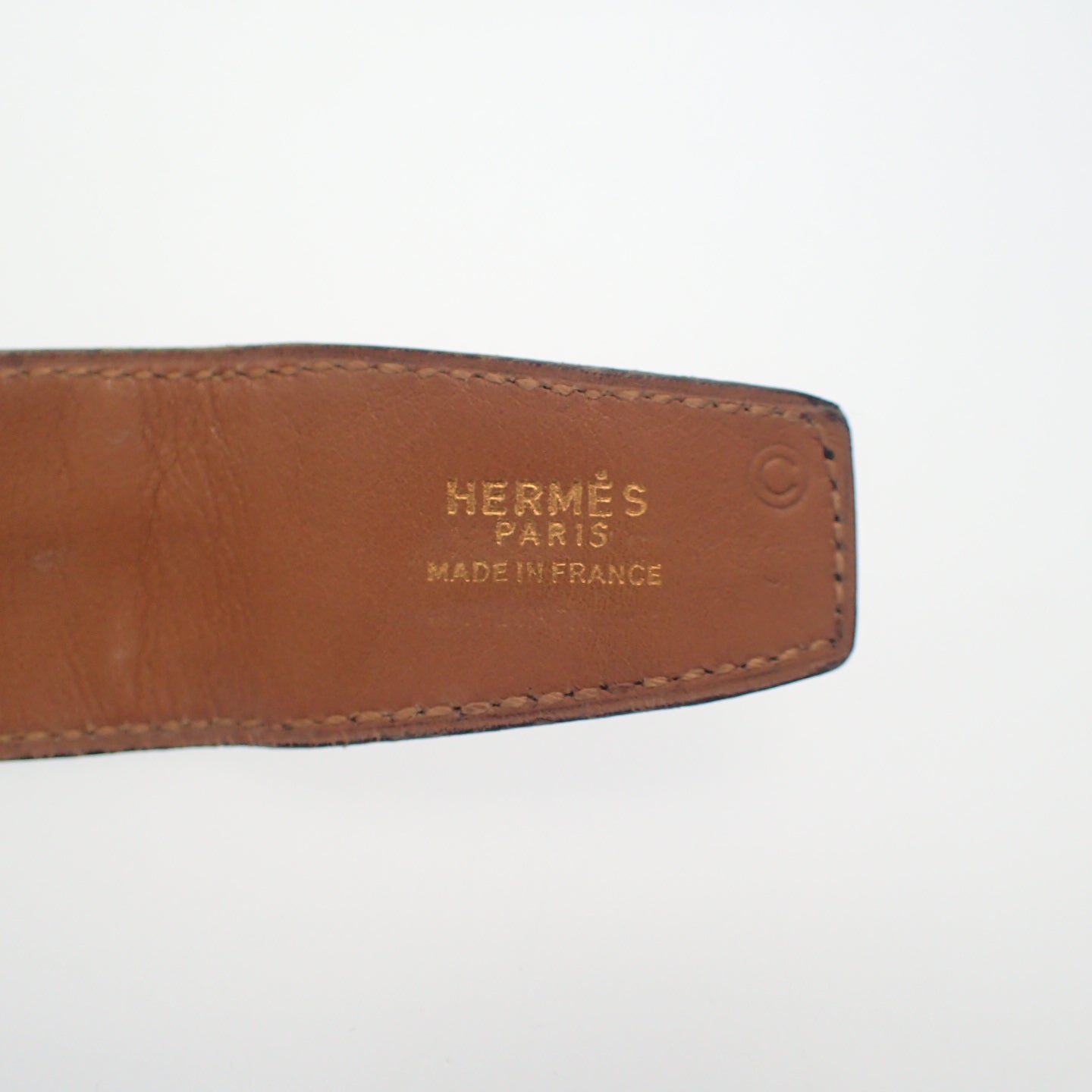 Hermes H belt crocodile gold hardware 〇C engraved HERMES [AFI18] [Used] 