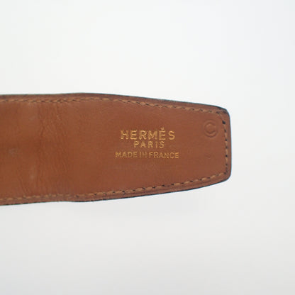 Hermes H belt crocodile gold hardware 〇C engraved HERMES [AFI18] [Used] 