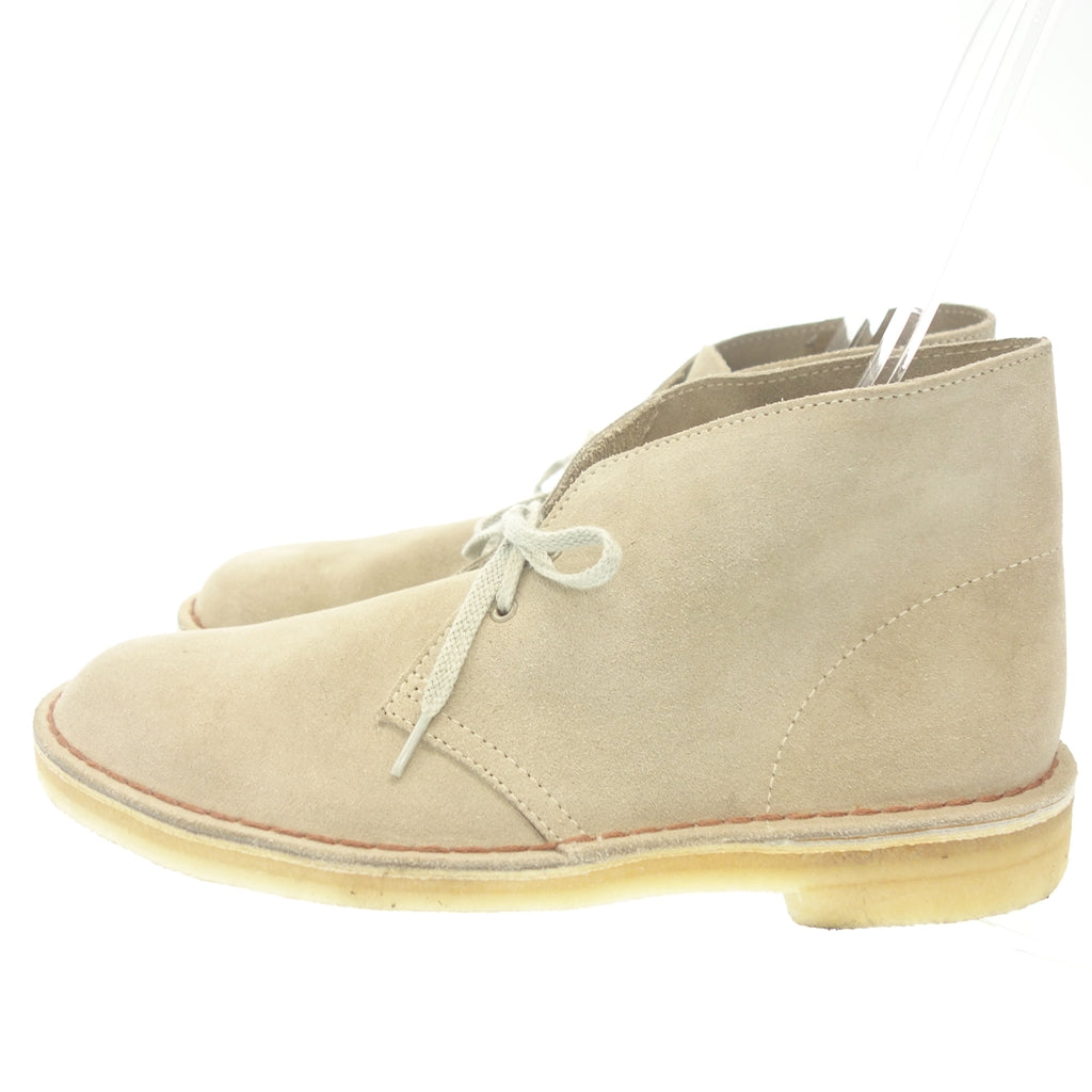 状况非常好◆Clarks 沙漠靴 31695 绒面革男式米色 US8 Clarks [AFC8] 