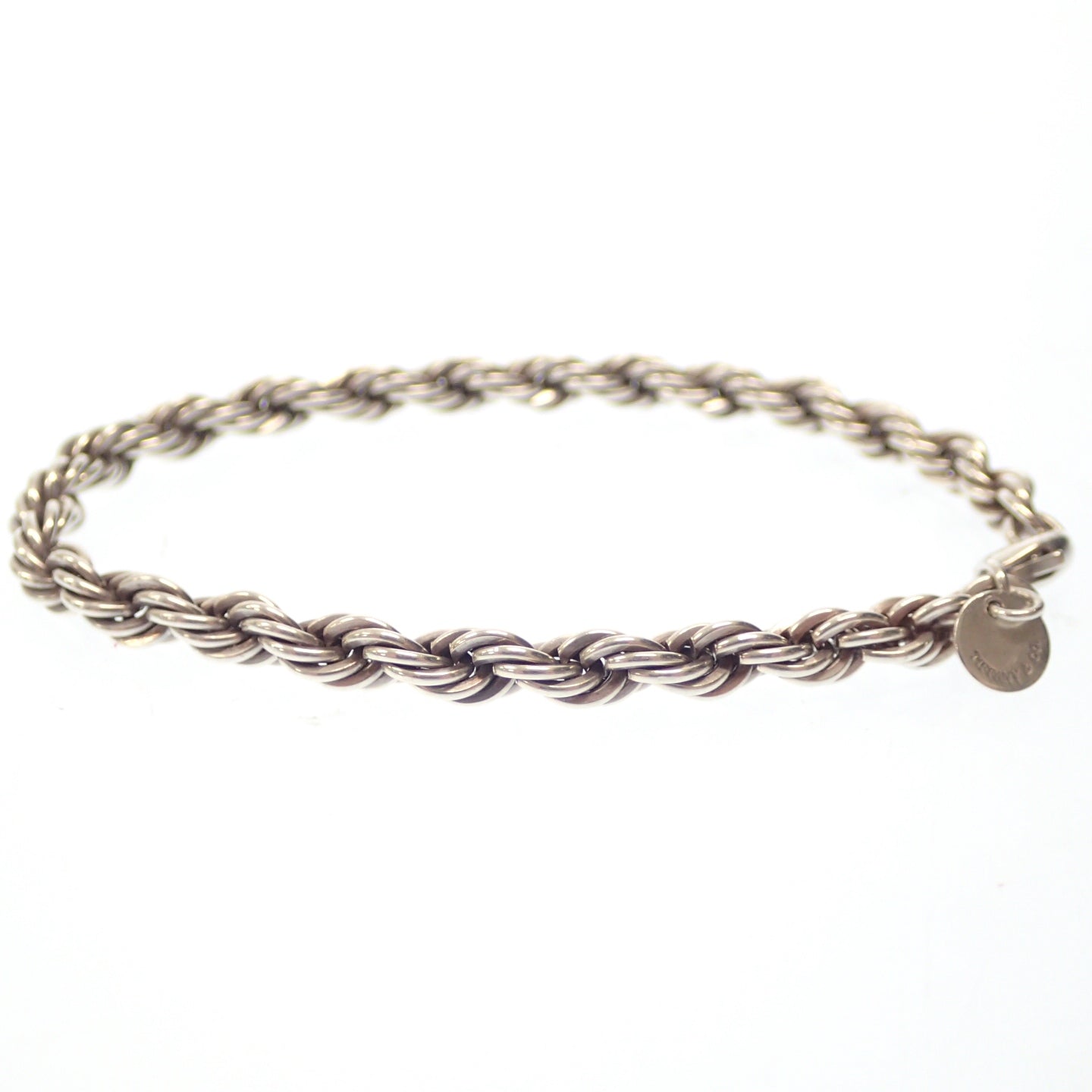 Good Condition◆Tiffany Bracelet Twist Chain SV925 Silver Tiffany&amp;Co. [AFI12] 