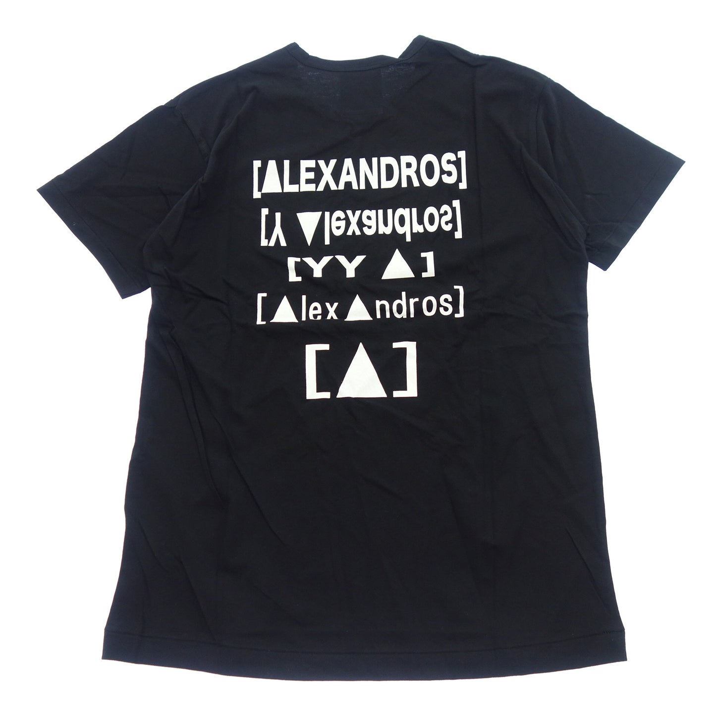 未使用 ◆ Yohji Yamamoto x Alexander 短袖 T 恤 Cut and Sewn 17AW HK-T96-089-2-02 黑色 2 Yohji Yamamoto POUR HOMME [AFB37] 