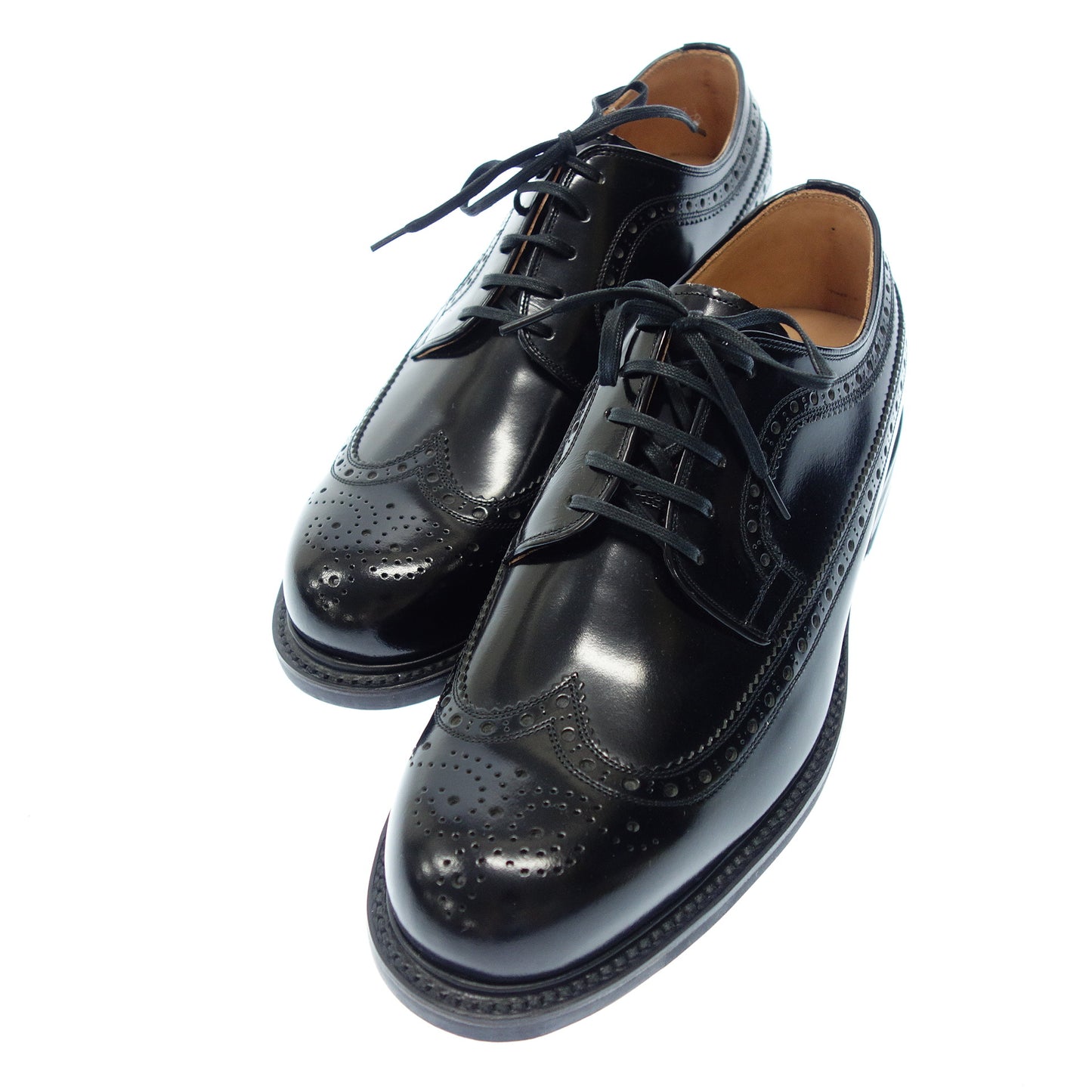 Like new◆Scotch grain leather shoes I-0555 Wingtip Imperial Isetan Men's Black Size 26cm SCOTCH GRAIN [AFC19] 