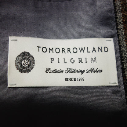 Used Tomorrowland Pilgrim Double Breasted Jacket Wool Check Size 44 Men's Gray TOMORROWLAND PILGRIM [AFB35] 