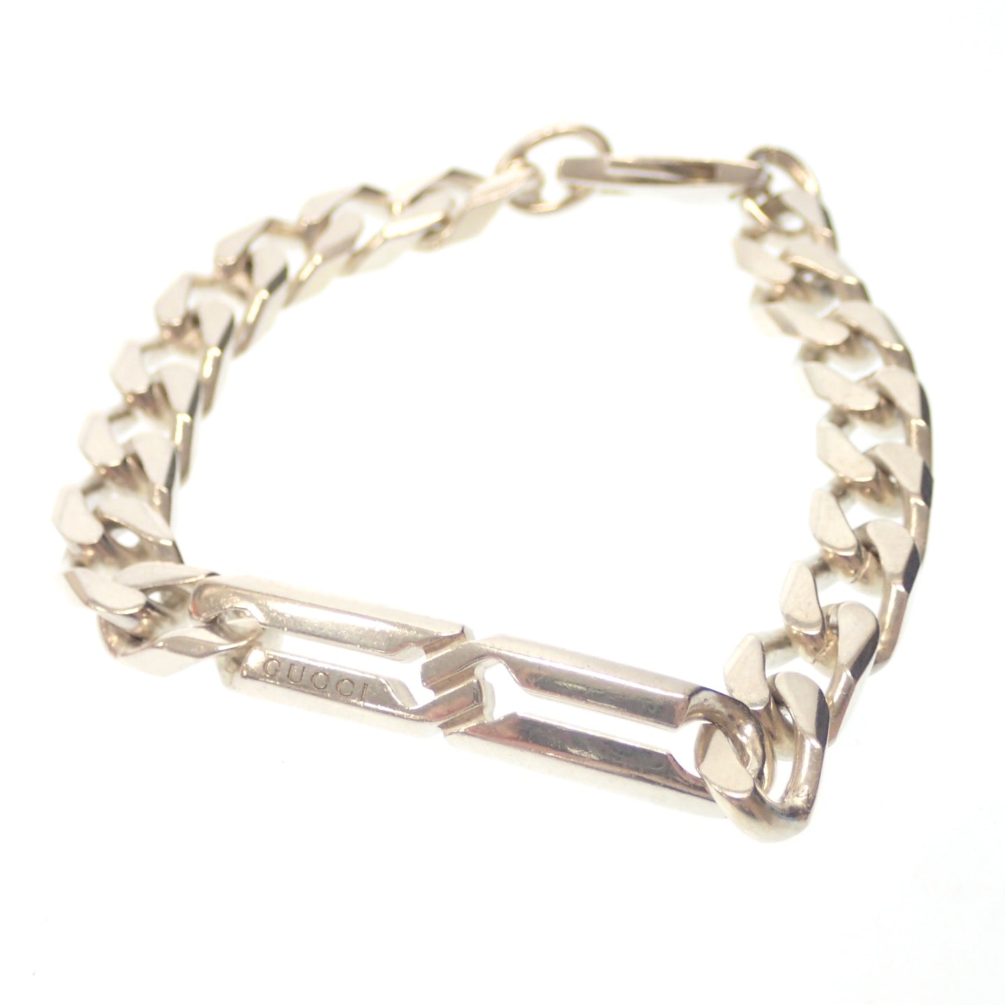 Good condition ◆ Gucci Bracelet G Hardware Chain SV925 Silver Size 17 GUCCI [LA] 