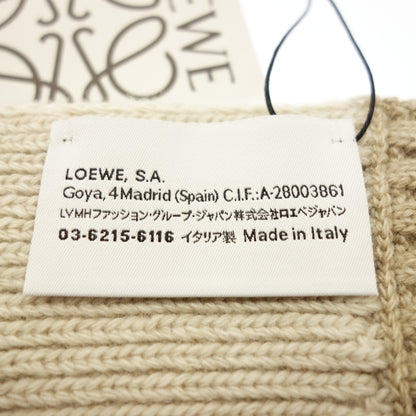 LOEWE 罗意威 罗纹针织围巾 羊毛 Anagram 米色 带盒子 LOEWE [AFI1] [二手] 