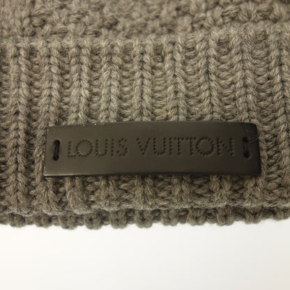 中古◆ルイ ヴィトン ニット帽子 ウール100％ グレー LOUIS VUITTON【AFI20】