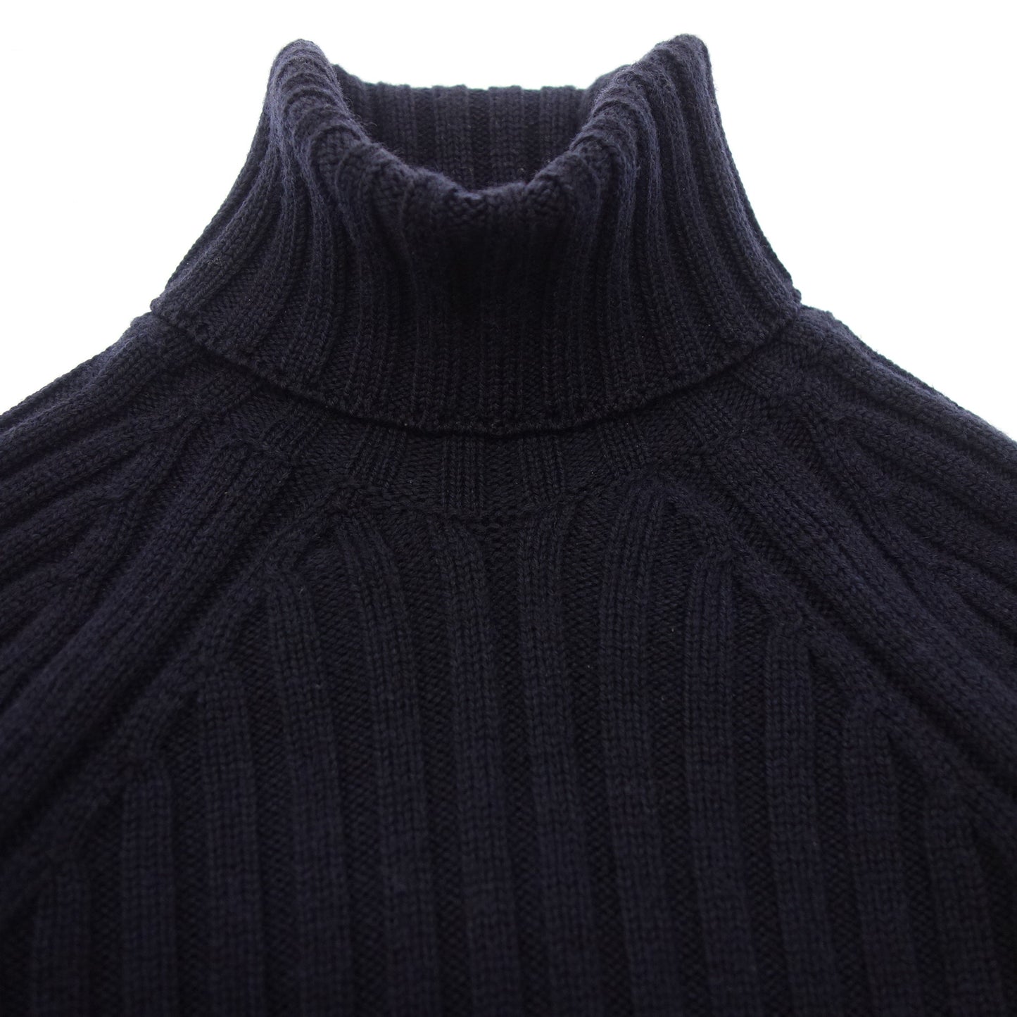 Good condition ◆Dolmore Wool High Neck Knit Size 44 Men's Navy Drumohr [AFB39] 