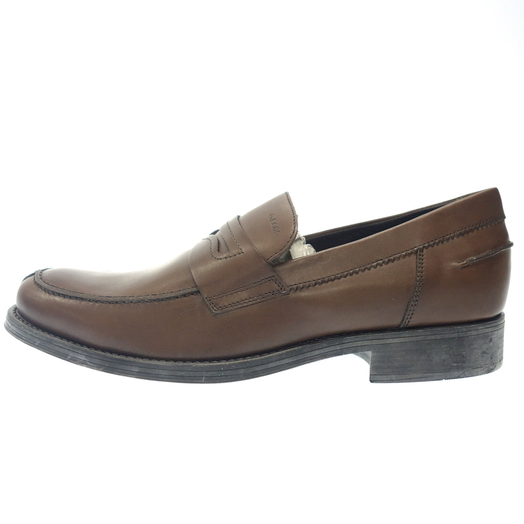 Like new◆GEOX coin loafer leather men's 44 brown GEOX [AFD3] 