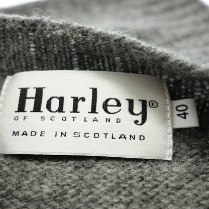 Used ◆ HARLEY OF SCOTLAND Knit Long Sleeve Crew Neck Shetland Gray Size 40 HARLEY OF SCOTLAND [AFB37] 