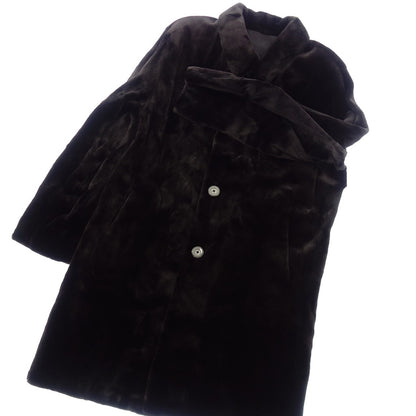 Shared Mink Reversible Long Coat Women's XL Black 7142030 [AFF24] [Used] 