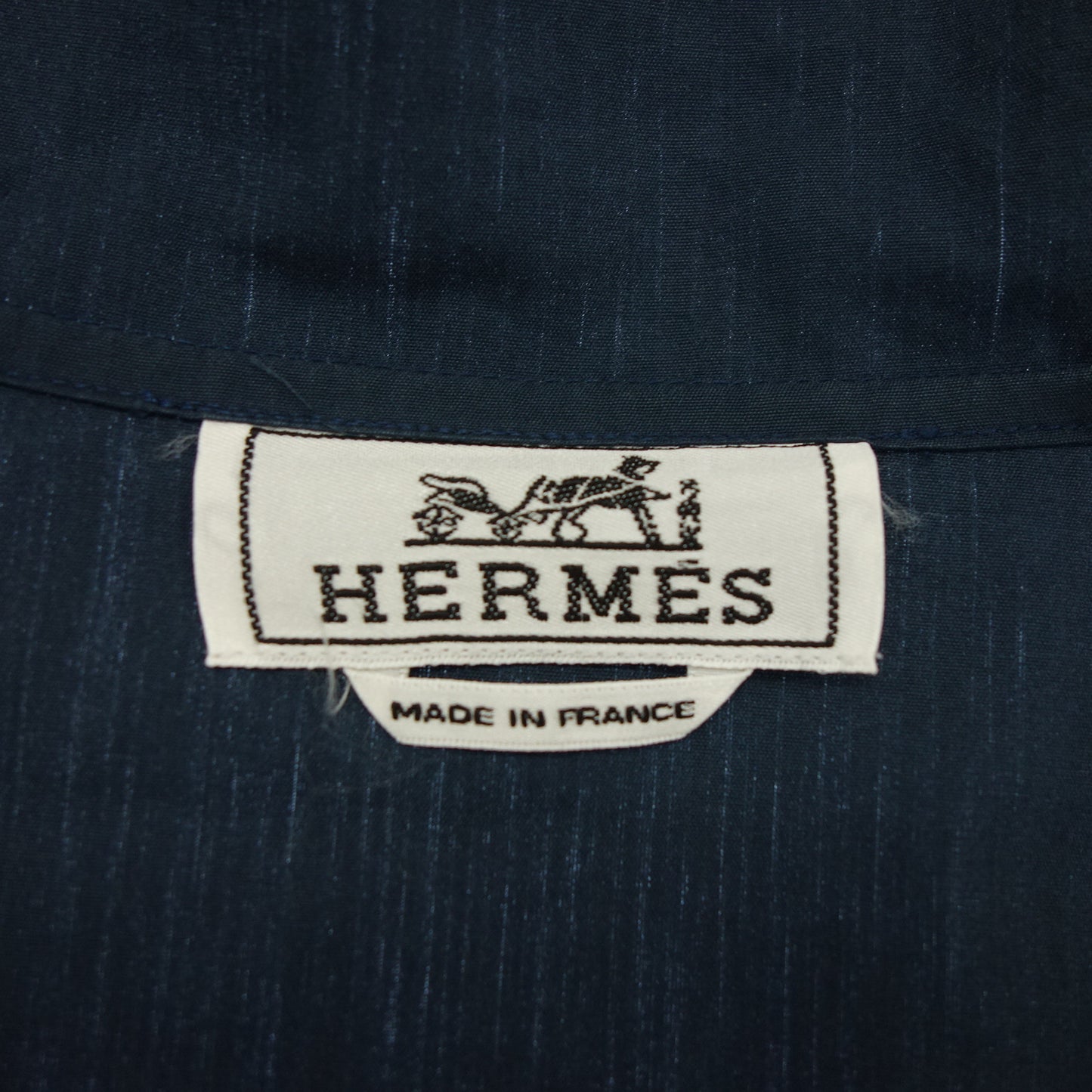 Hermes shirt jacket hooded bicolor men's 38 blue HERMES [AFB13] [Used] 