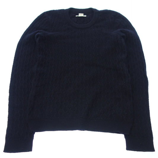 Used ◆Hermes knit sweater cashmere all over pattern size 34 ladies dark blue HERMES [AFB30] 