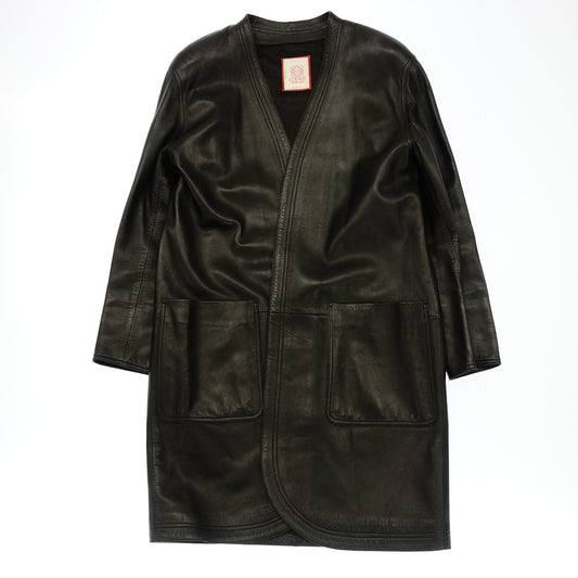 LOEWE Leather coat gown ladies 42 black LOEWE [AFG1] [Used] 