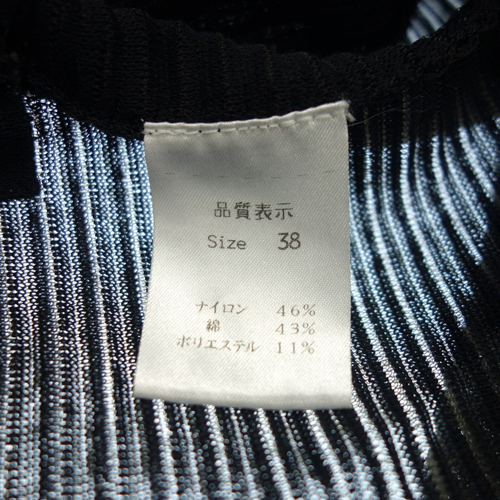 Good condition ◆Highline skirt pleated women's 38 black HYALINES [AFB6] 