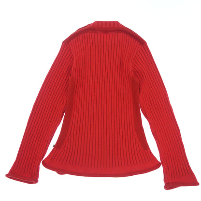 Good Condition◆Louis Vuitton Knit Sweater 100% Cashmere Gold Button 15AW RW152B Women's Size M Red LOUIS VUITTON [AFB12] 