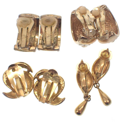 Used ◆Earrings 9 pair set Ear pad missing Hermes P stamp &amp; Givenchy etc. No brand Gold type [AFI2] 