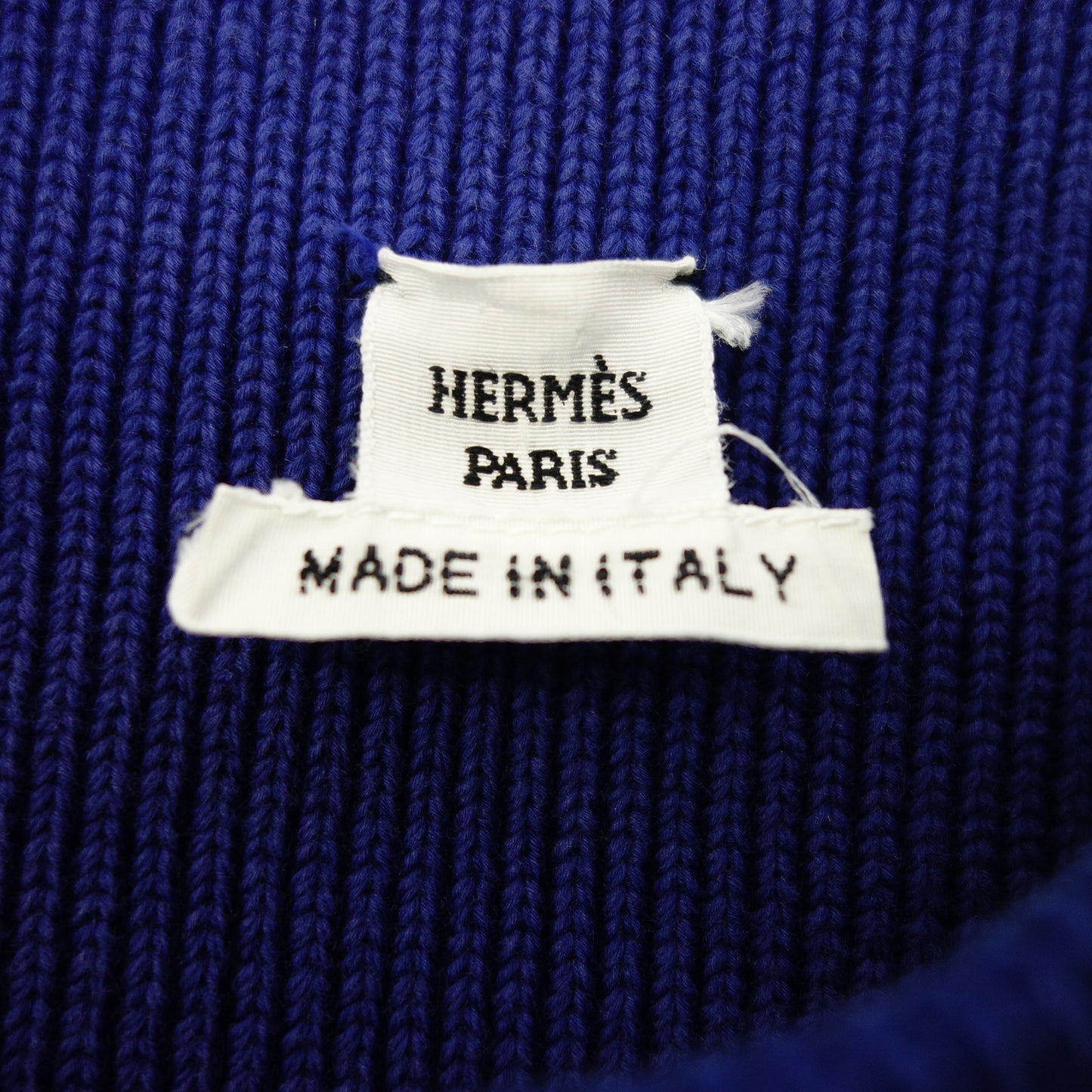 Used ◆Hermes knit sweater V jacquard size 34 ladies blue HERMES [AFB37] 