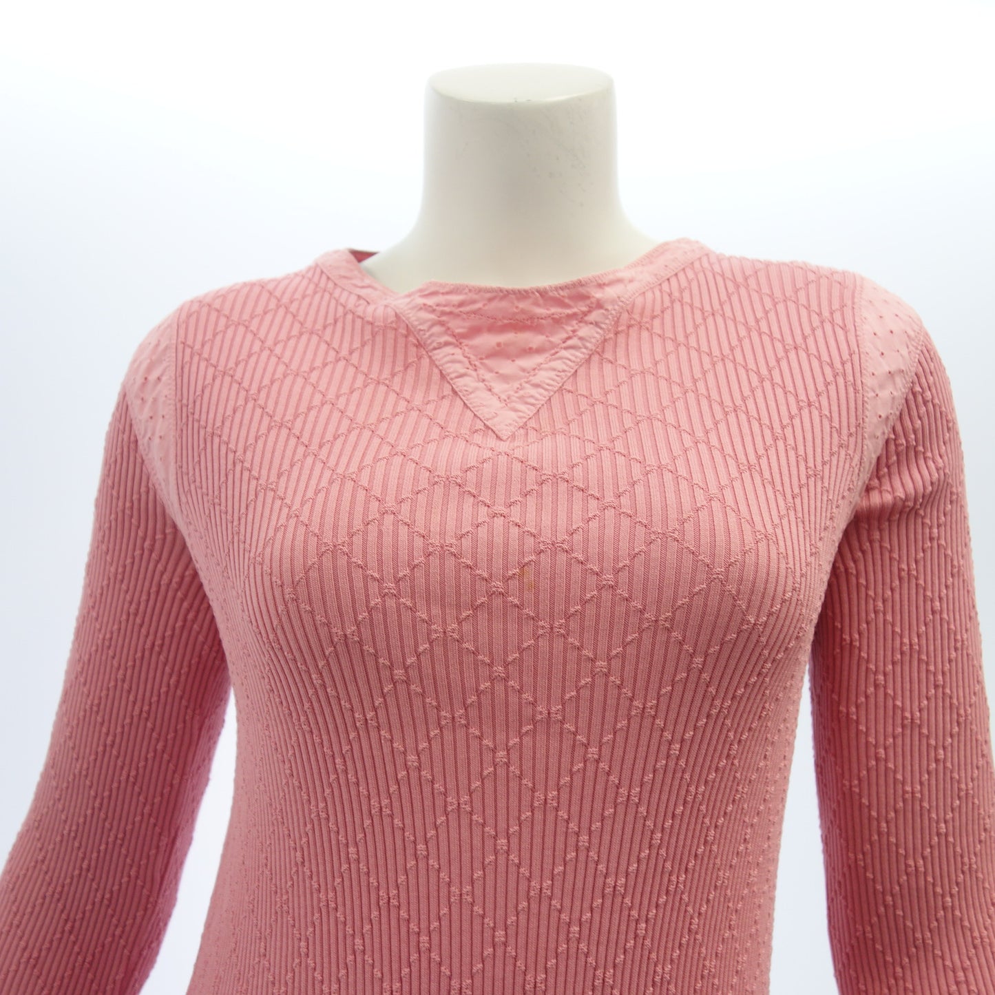 Good condition ◆ Chanel knit dress here mark P45 ladies pink 36 CHANEL [AFB5] 